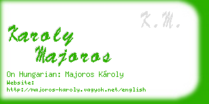karoly majoros business card